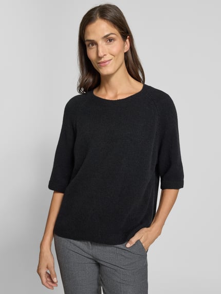 Milano Italy Strickpullover mit 3/4-Arm Black 3
