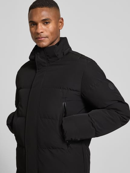 Cars Jeans Gewatteerd jack met capuchon, model 'KYLLER' Zwart - 3