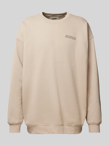 GUESS Activewear Sweatshirt mit Label-Print Modell 'EMIS' Beige 2