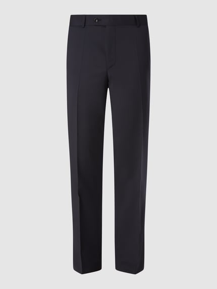 Carl Gross Straight Fit Anzughose aus Schurwolle Modell 'STEVE' Marine 1