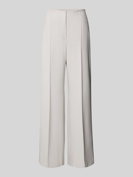 Raffaello Rossi Wide Leg Stoffhose mit Strukturmuster Modell 'AGATHA' Hellgrau 2