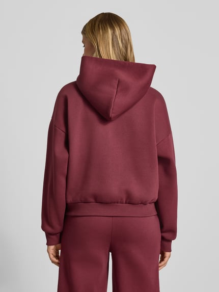 REVIEW Relaxed Fit Hoodie aus Baumwoll-Mix mit Label-Detail Bordeaux 5