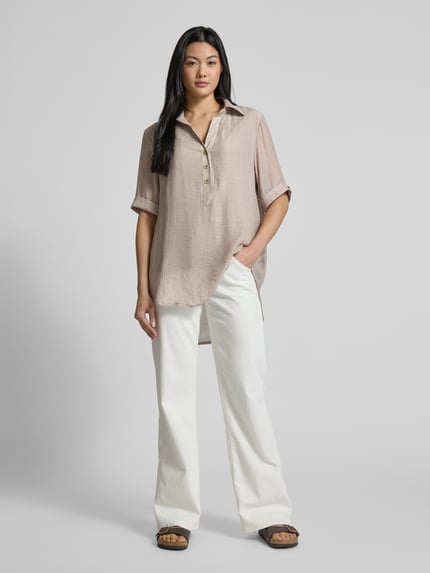 Apricot Regular fit blouse met platte kraag Zand - 1