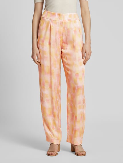 Armani Exchange Relaxed fit stoffen broek met bandplooien Roze - 4