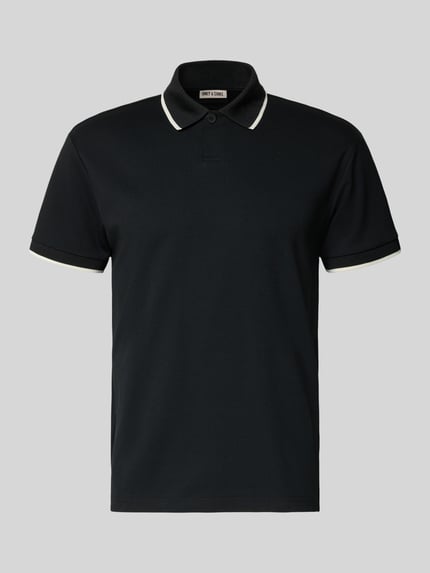 Produktfoto, Regular Fit Poloshirt aus Baumwoll-Mix Modell 'TOMON' von Only & Sons, unifarben, Polokragen, kurzarm, glatte Textur, Stretch-Material