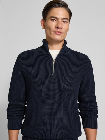 MCNEAL Strickpullover mit Troyer-Kragen Marine 3
