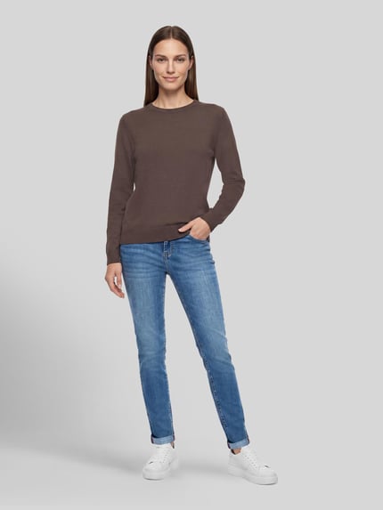 Betty Barclay Pullover mit Label-Detail Modell 'LT NOVEMBER' Dunkelbraun 1