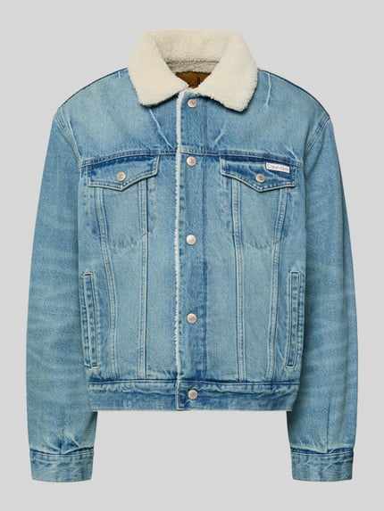 Jeansjacke mit Knopfleiste Shop The Look MANNEQUINE