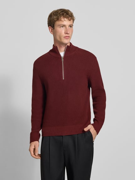 Marc O'Polo DENIM Troyer mit halblangem Reißverschluss Bordeaux 4