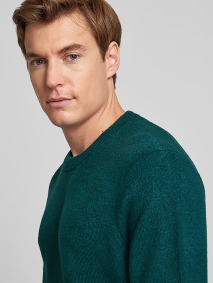 Scotch & Soda Regular fit gebreide pullover met wol Petrol - 3