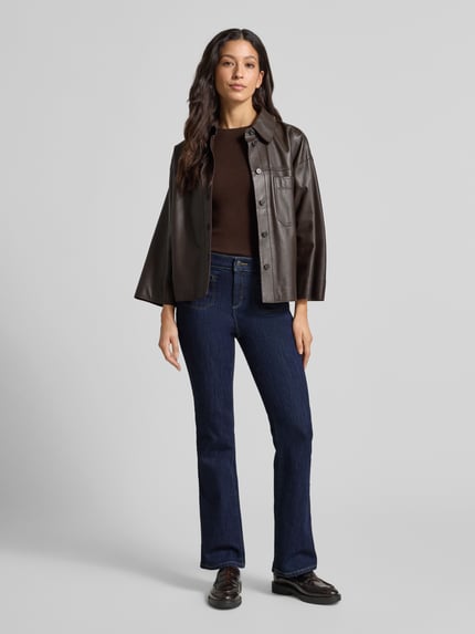 Christian Berg Woman Bootcut fit jeans met riemlussen Marineblauw - 1