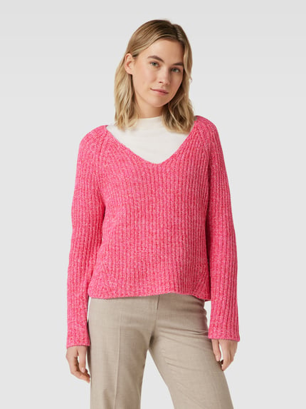 LIEBLINGSSTÜCK Strickpullover in Melange-Optik Modell 'Sangi' Hellrot 4