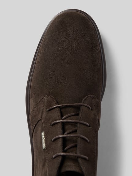 Barbour Schnürboots aus Veloursleder Dunkelbraun 3