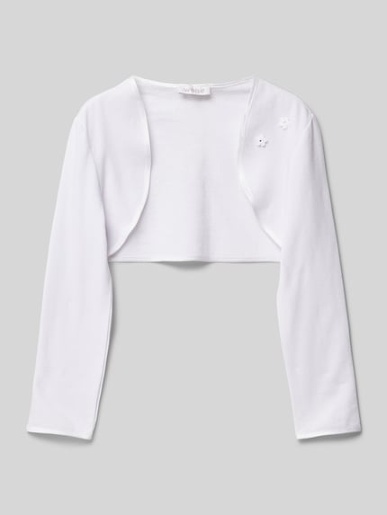 Weise Regular Fit Bolero mit langem Arm Weiss 1