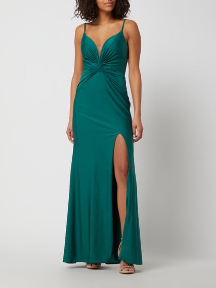 LUXUAR FASHION Abendkleid mit Drapierung Gruen 1
