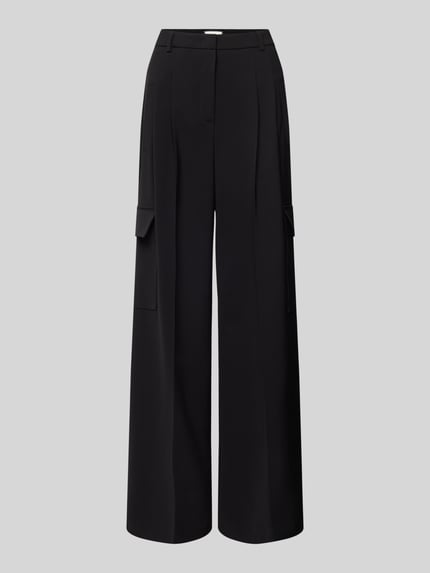 SEDUCTIVE Wide Leg Stoffhose mit Bundfalten Modell 'Frankie' Black 2