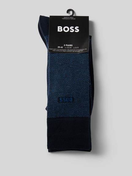 BOSS Strümpfe aus Baumwoll-Mix im 2er-Pack Marine 3
