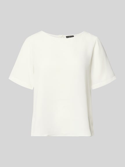 s.Oliver BLACK LABEL Regular Fit Blusenshirt mit Nahtreißverschluss Weiss 2