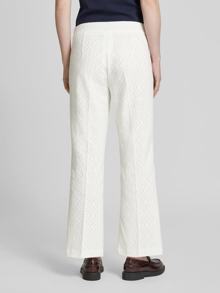 CAMBIO Straight leg broek met verkort model, model 'FAITH' Offwhite - 5