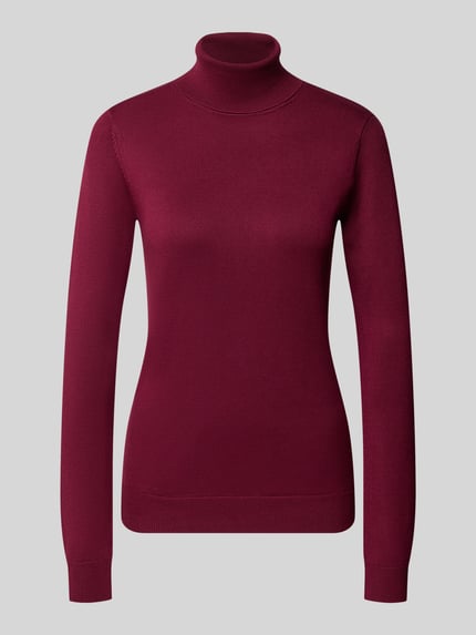 ICHI Slim Fit gebreide pullover van viscosemix model 'IHLULS' Bordeaux - 2