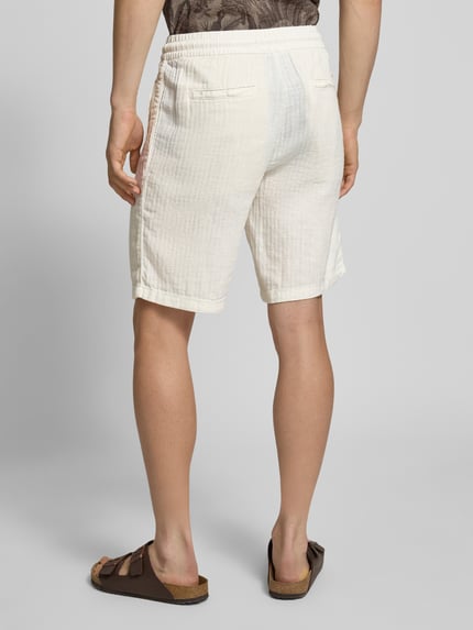 Blend Regular Fit Leinenshorts mit Tunnelzug Modell 'MORGAN' Weiss 5