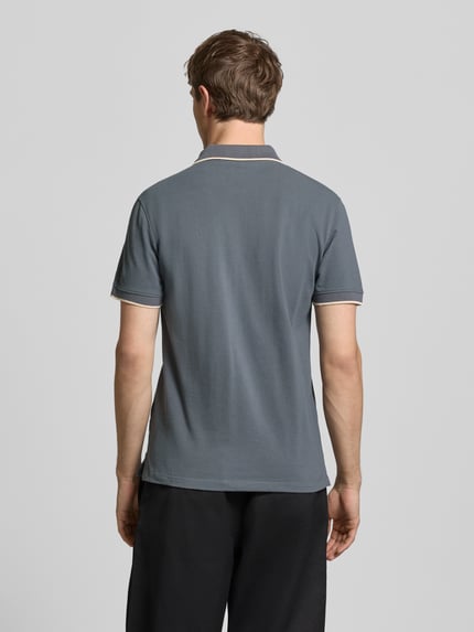 Blend Regular Fit Poloshirt mit Logo-Stitching Modell 'Hedin' Dunkelgrau 5