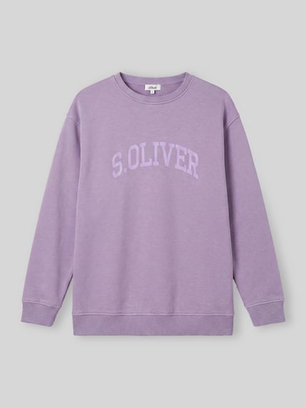 Produktfoto, Relaxed Fit Sweatshirt aus Baumwoll-Mix - s.Oliver x Heidi Klum von s.Oliver RED LABEL in Flieder mit weicher Textur und geradem Schnitt