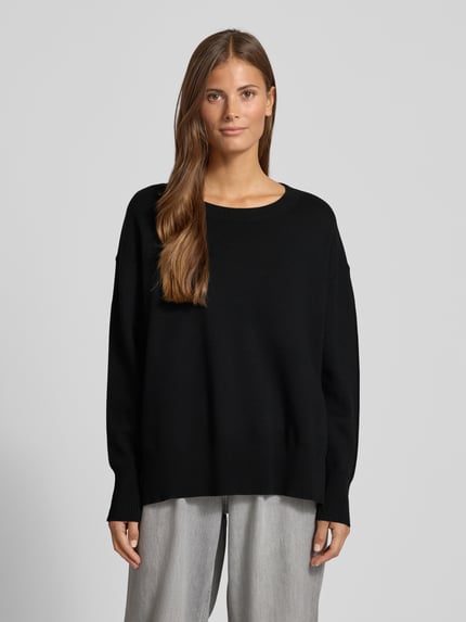 COMMA Strickpullover mit Seitenschlitzen Black 4