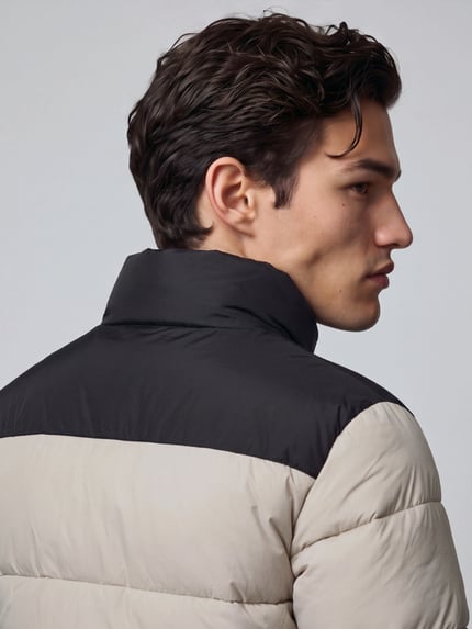 ONLY & SONS Steppjacke mit hohem Stehkragen Modell 'ONSMAVERICK' Sand 3