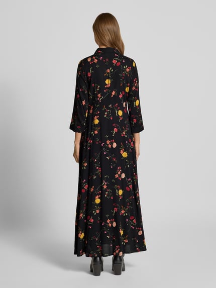 YAS Maxikleid mit Knopfleiste Modell 'SAVANNA' Black 5