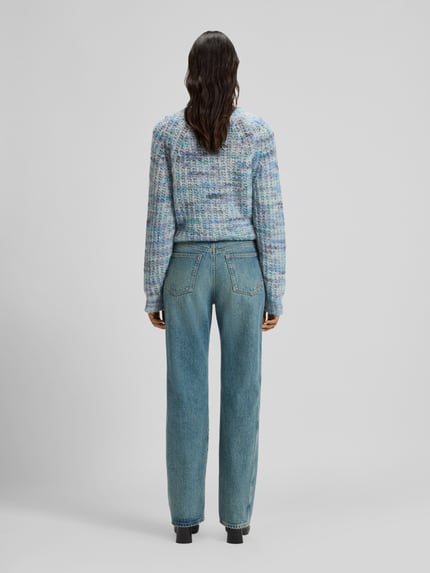 BOSS Orange Loose Fit Jeans aus Baumwoll-Lyocell-Mix Modell 'ADA' Blau 5