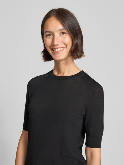 BOSS Regular fit pullover van zuivere scheerwol, model 'FARBELLA' Zwart - 3