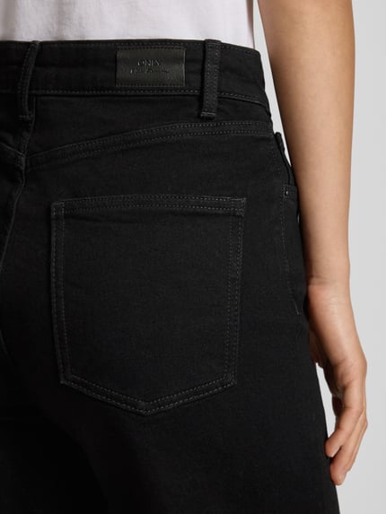 ONLY Wide Fit Jeans aus Baumwoll-Mix Modell 'JUICY' Black 3