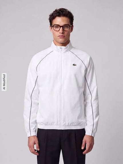 Lacoste Sport Regular Fit Trainingsjacke mit Logo-Patch Weiss 4