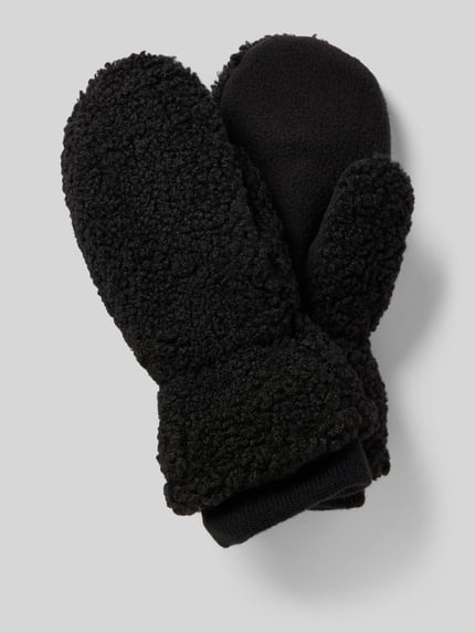ONLY Handschuhe mit Teddyfell Modell 'THEA' Black 1