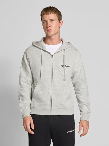 JACK & JONES Sweatjacke mit Känguru-Tasche und Reißverschluss Offwhite Melange 4