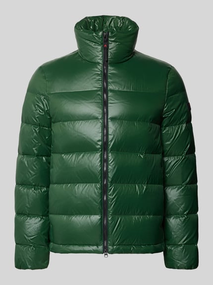 Produktfoto, Steppjacke mit Stehkragen Modell 'KEKE' von Peuterey in Dunkelgrün, glatte Oberfläche, Regular Fit, Zweiwege-Reißverschluss