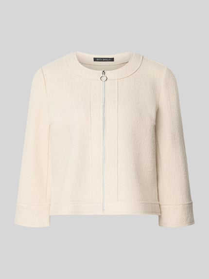 Betty Barclay Regular Fit Kurzblazer aus Viskose-Woll-Mix Sand 2