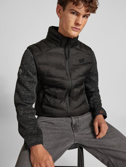 Superdry Jack met opstaande kraag en labelstitching Zwart - 3