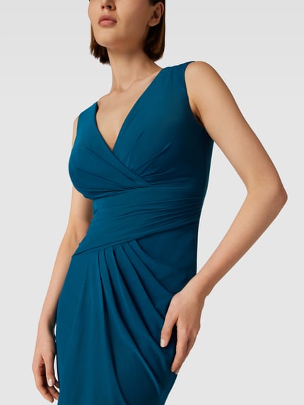 TROYDEN COLLECTION Abendkleid mit Taillenband Petrol 3