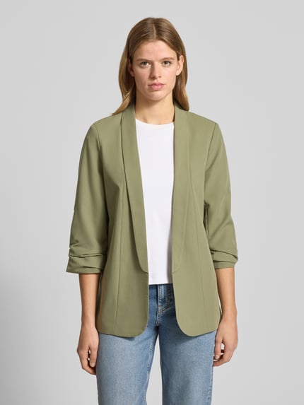 PIECES Regular Fit Longblazer mit Viskose-Anteil Modell 'BOSELLA' Oliv 4