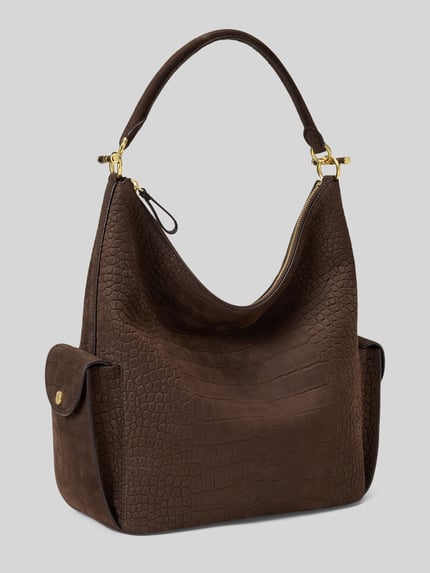 Lauren Ralph Lauren Handtas met echt leer Donkerbruin - 2