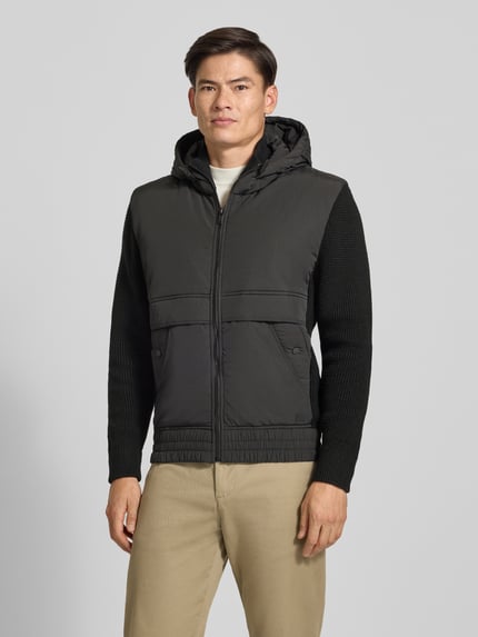 BOSS Orange Gebreid jack met gewatteerd frontpaneel model 'Kobrydo' Zwart - 4