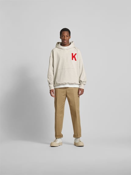 Kenzo Oversized Hoodie mit Känguru-Tasche Sand 1