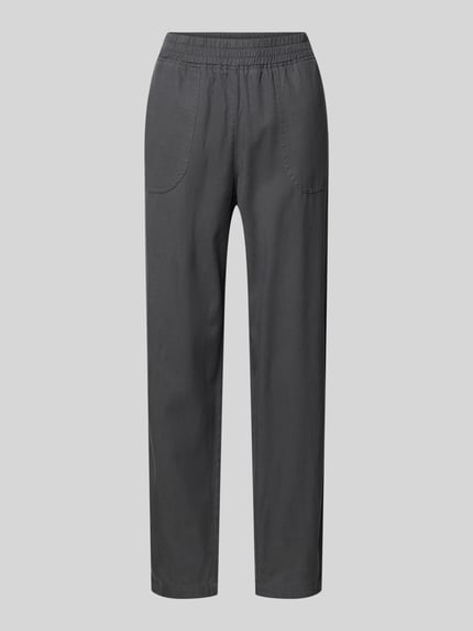 Produktfoto, Hose mit elastischem Bund von Jake*s Casual, grau, Regular-Fit, Material-Mix mit Baumwoll-Anteil, Eingrifftaschen