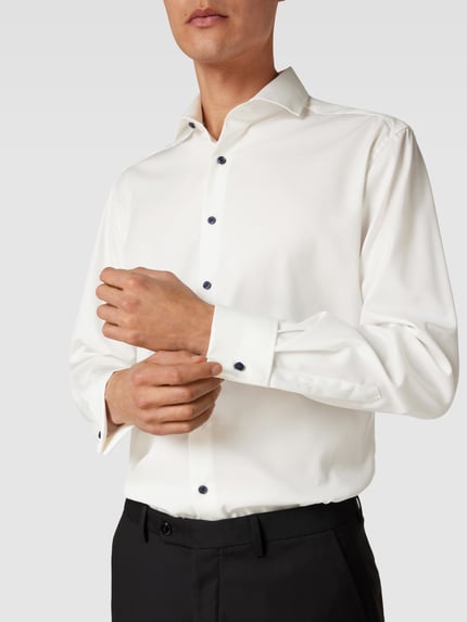 ETERNA Regular Fit Businesshemd aus Twill Offwhite 3