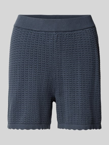 PIECES Szorty z dzianiny o kroju regular fit z czystej bawełny model ‘SCOUT’ Granatowy 2