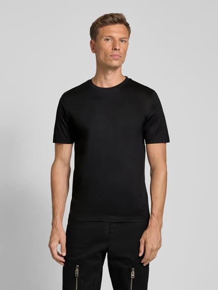 HUGO Regular Fit T-Shirt aus reiner Baumwolle Modell 'DIMERSTEE' Black 4