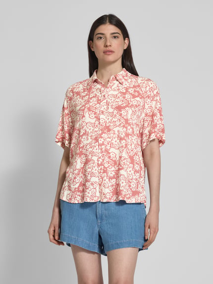 Jake*s Studio Woman Bluzka o kroju relaxed fit z wiskozy z rękawem o dł. 1/2 Terakotowy 4