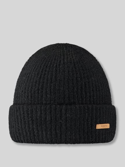Barts beanie met labelpatch model 'Witzia Beanie' Zwart - 1